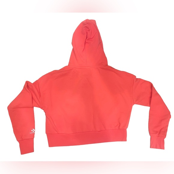 Converse All Star Hot Pink Cropped Hoodie - Picture 2 of 4
